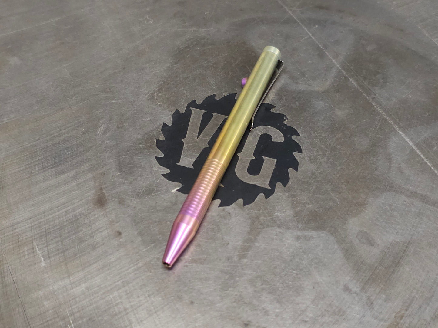 Titanium Anodized Bolt Action Ballpoint Pen