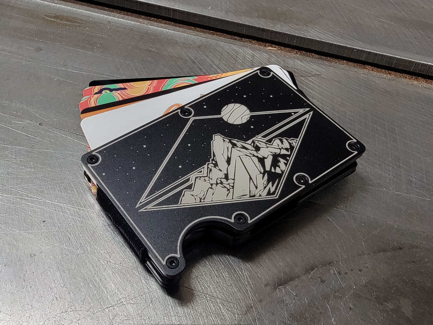 Minimalist Aluminum Wallet | Night Sky