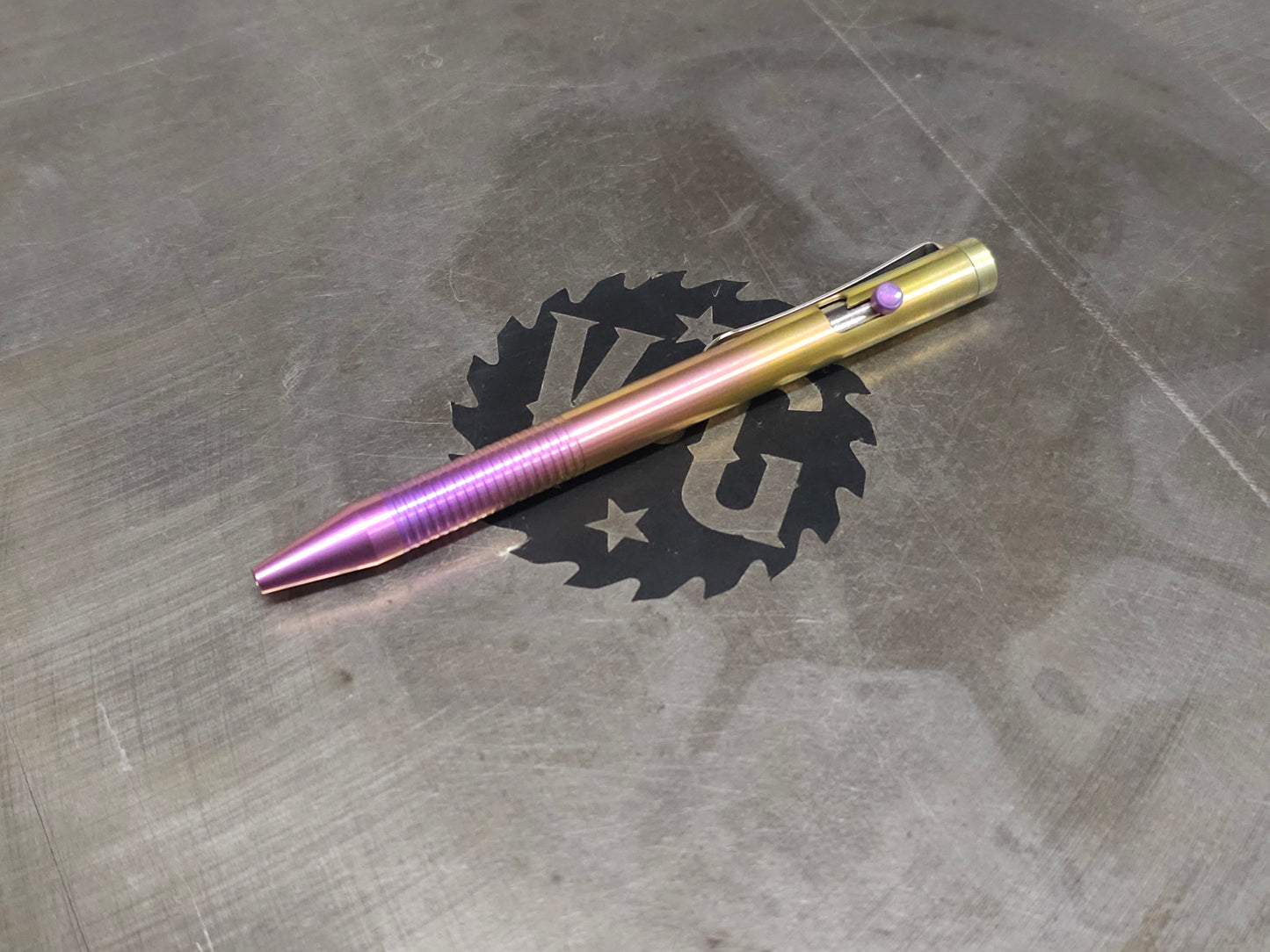 Titanium Anodized Bolt Action Ballpoint Pen