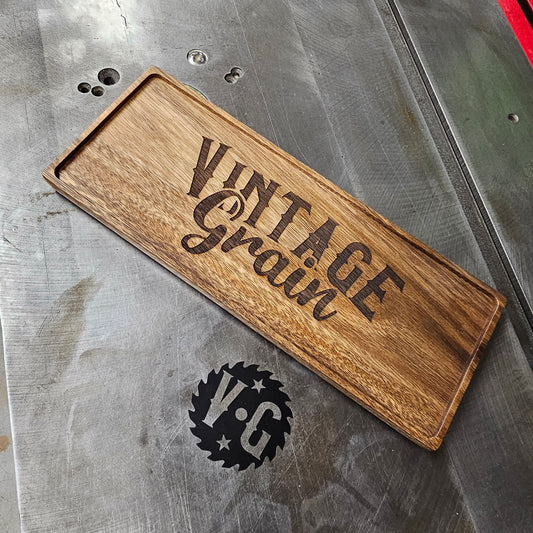 Wood Engraved Valet Tray